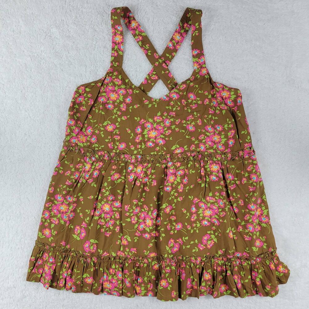 Matilda Jane Brilliant Daydream On A Whim Floral Racerback Tank Blouse